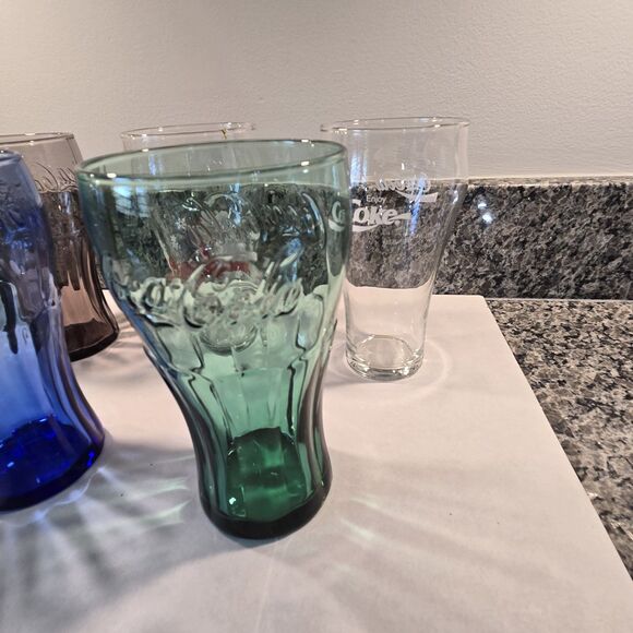 Set of 7 Genuine Coca-Cola Glass Tumblers by Libbey - Picture 4 of 12